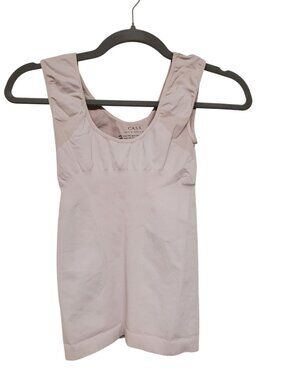 Cass Invisibellas Nude Tan Sleeveless Tummy Control Back Sides Shaping Tank S/M